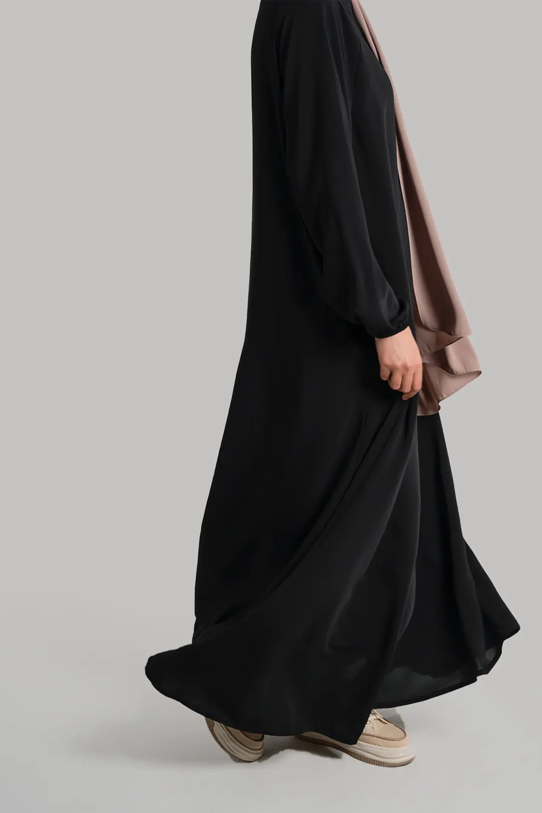 Kloş Model Sade Ferace Siyah 8