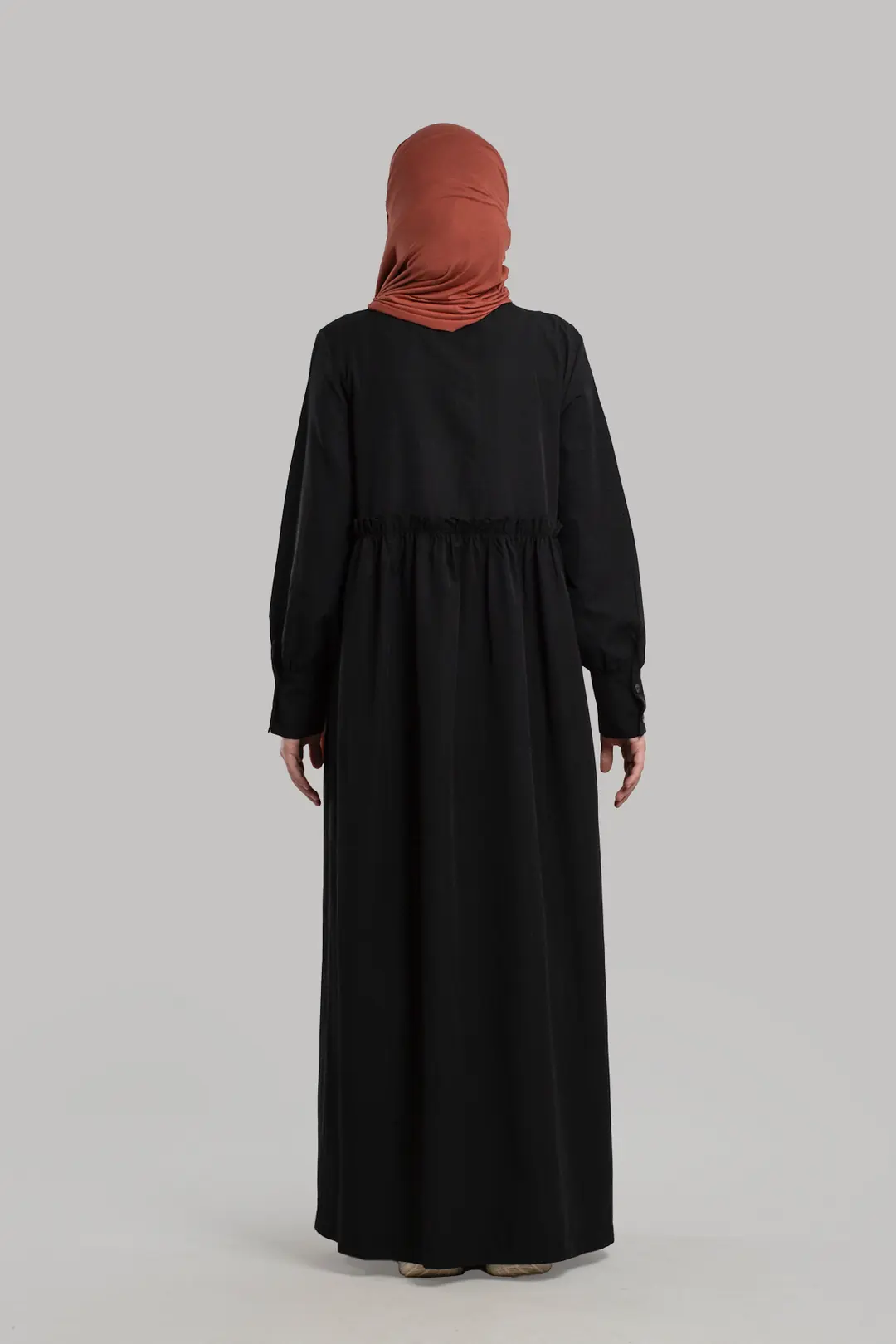 Poplin Hijab Dress Black 4