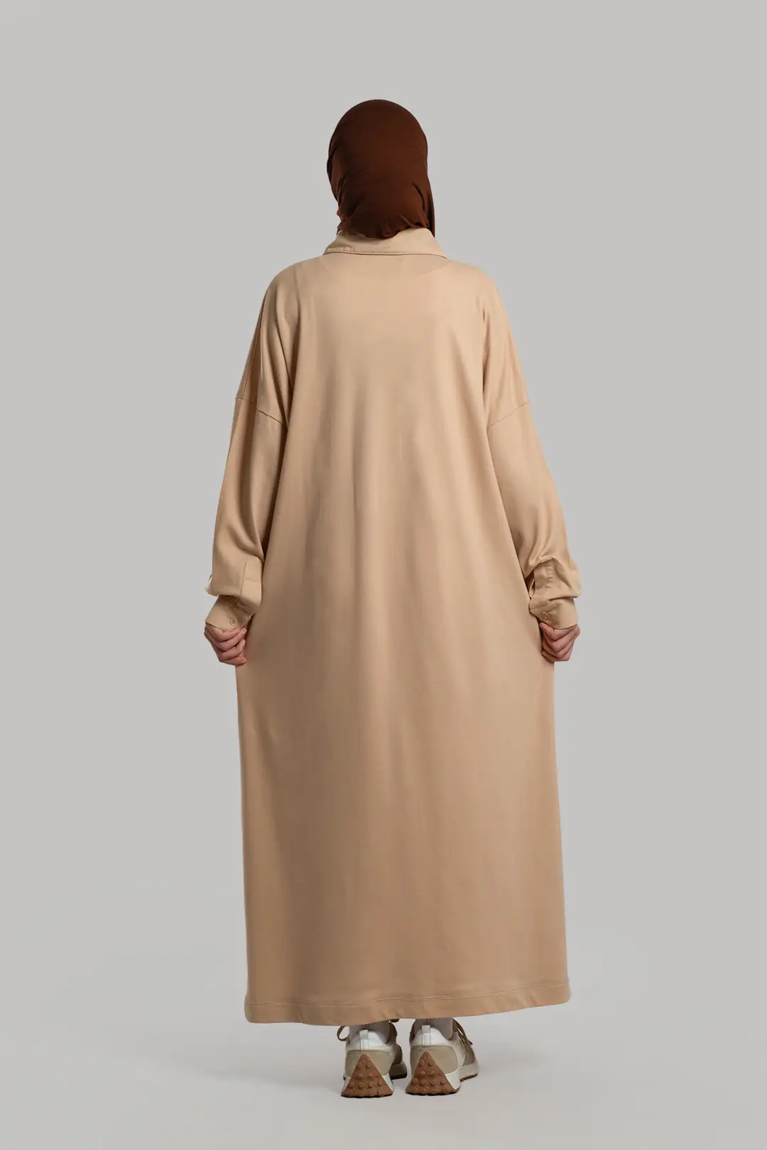 Lacoste Sweatshirt Dress Stone 5