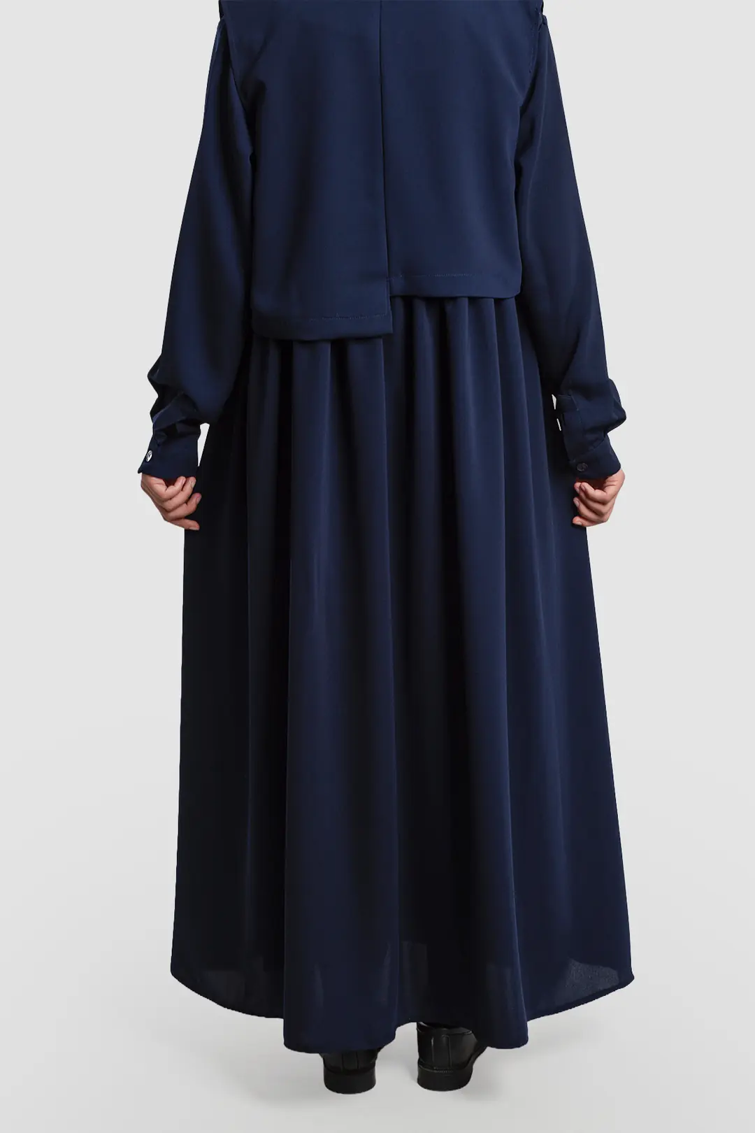 Vest-style abaya, navy blue. 7